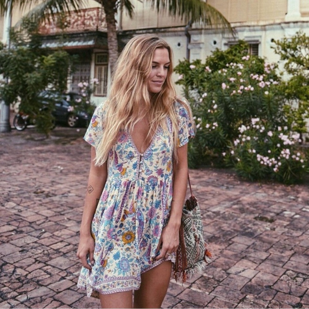 Vintage Spell - original Lovebird playdress in Chamomile